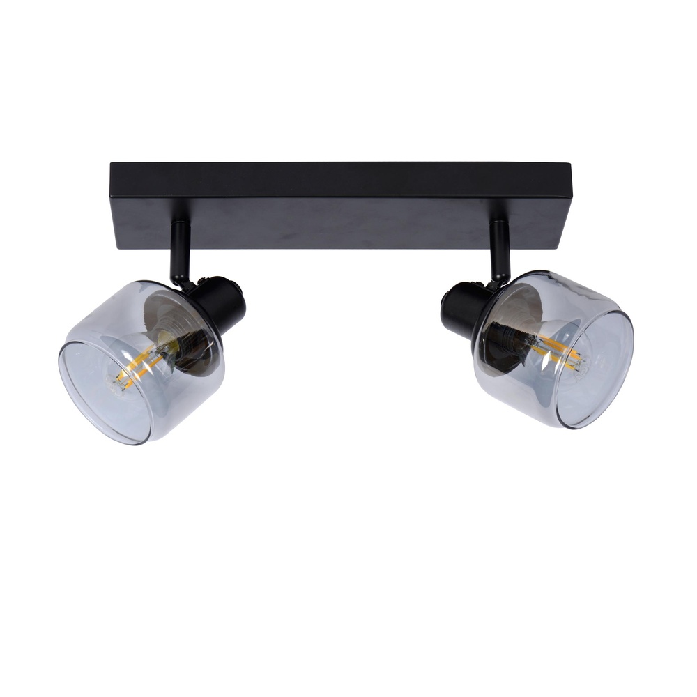 Lucide PlafondlampBjorn 2-lichts zwart - 77979/02/30